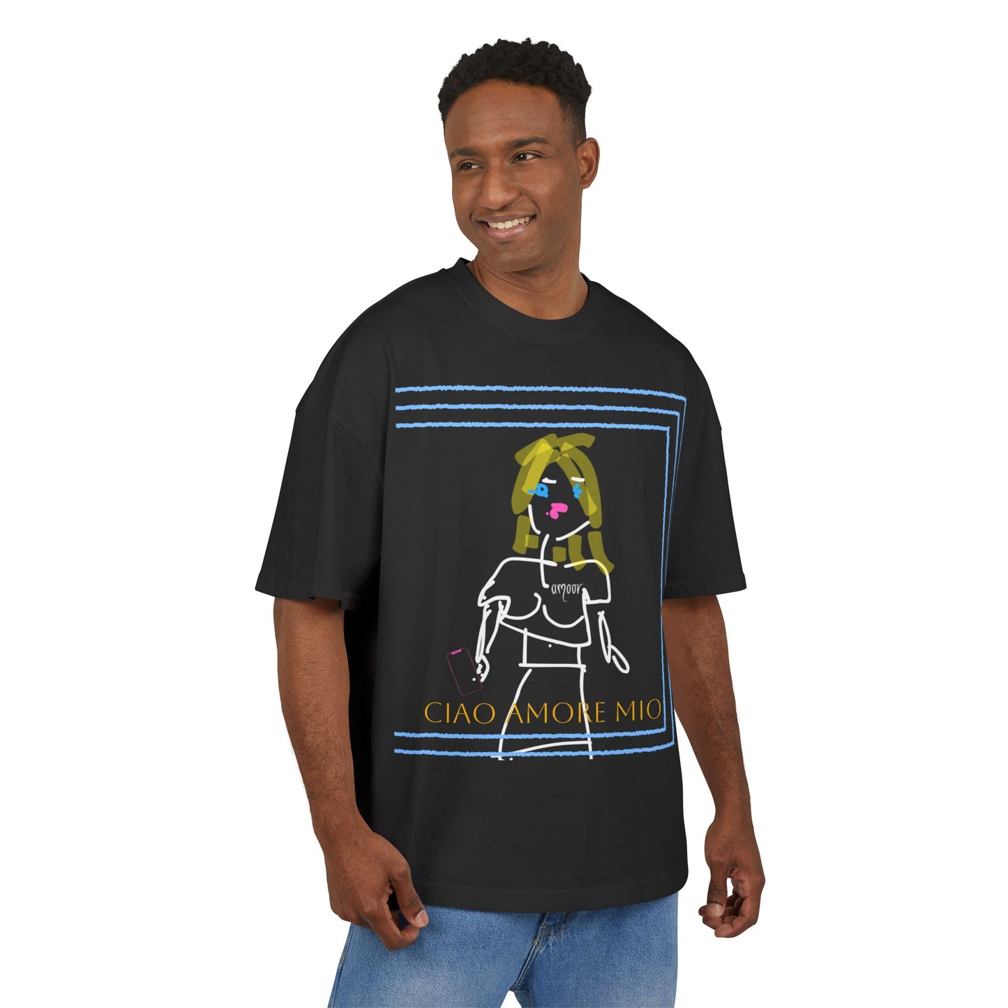 Maglietta unisex Ultra Heavy Cotton Box Tee - Maglietta grafica “Amoor"