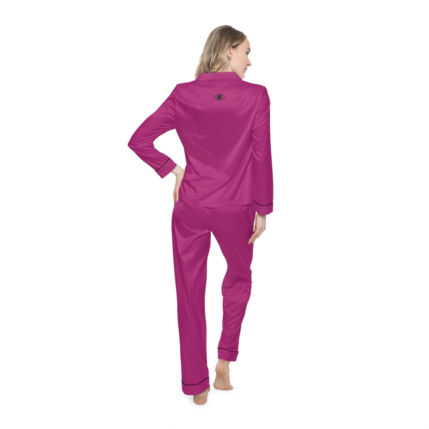 Women's Satin Pajamas Classic Fluo Pink "Metamoorphosis"