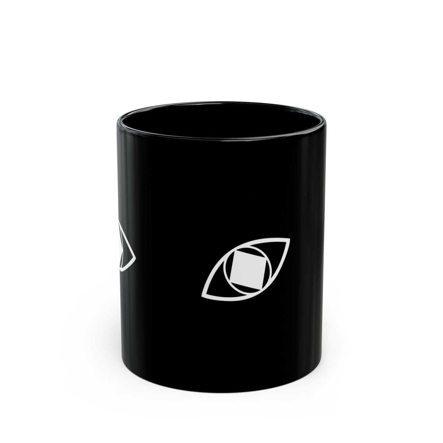 Contemporary Black Coffee Mug with "Metamoorphosis" Design - Perfect for Creatives and Gift Giving