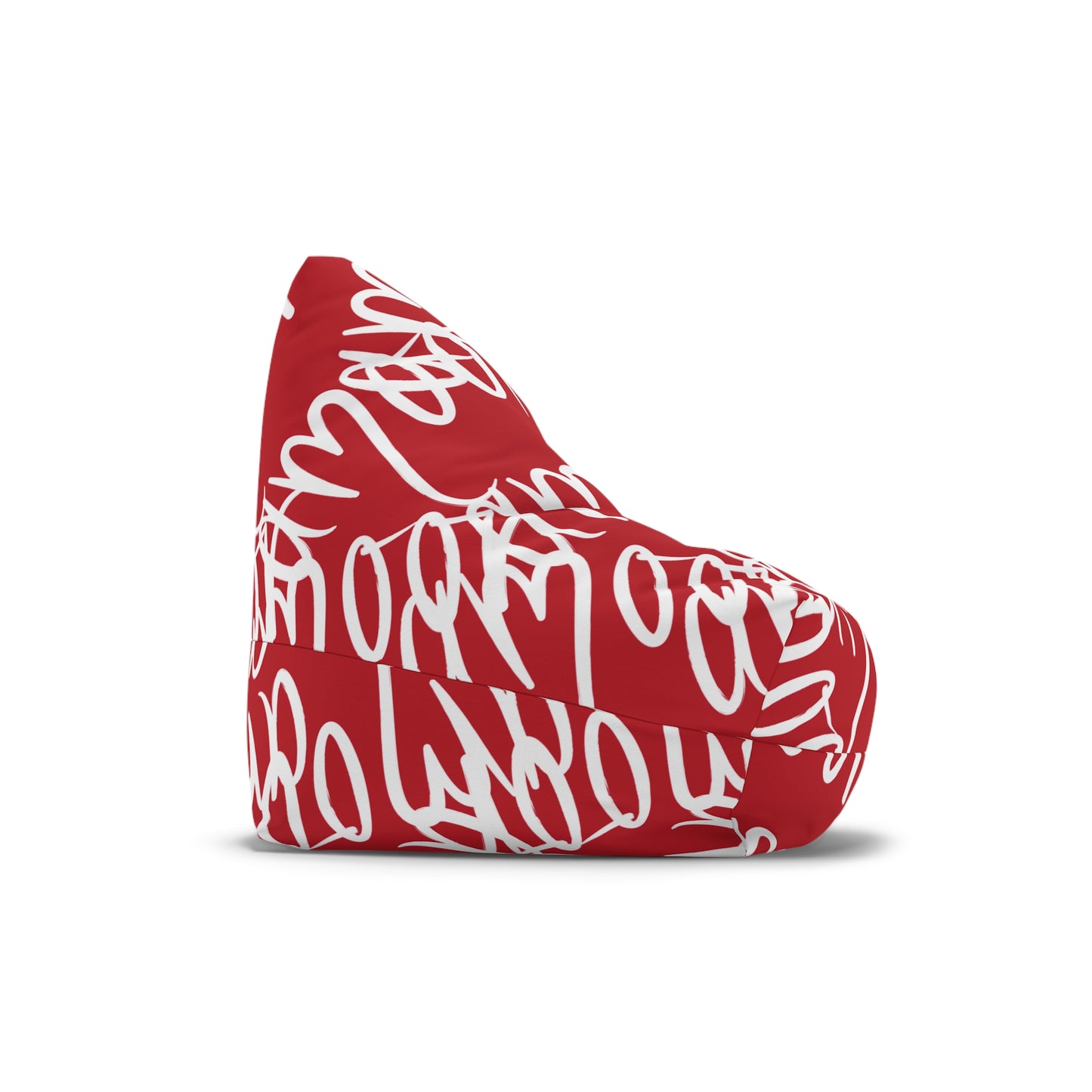 Fodera Rivestimento per sedia Bean Bag rossa con Multi Big logo "Amoor"
