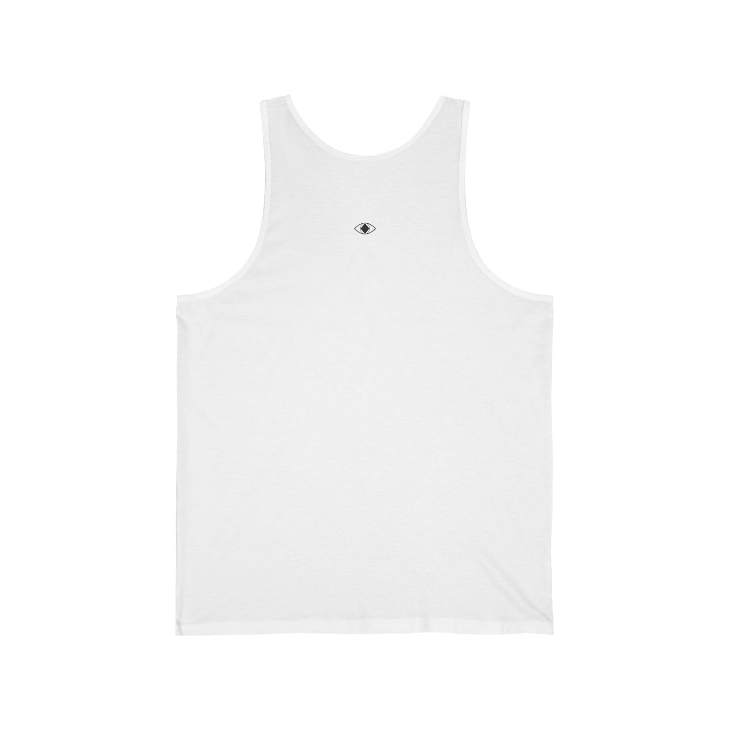 Minimalist Unisex Jersey White Tank Top with Amoor logo - Perfect for Summer & Casual Wear