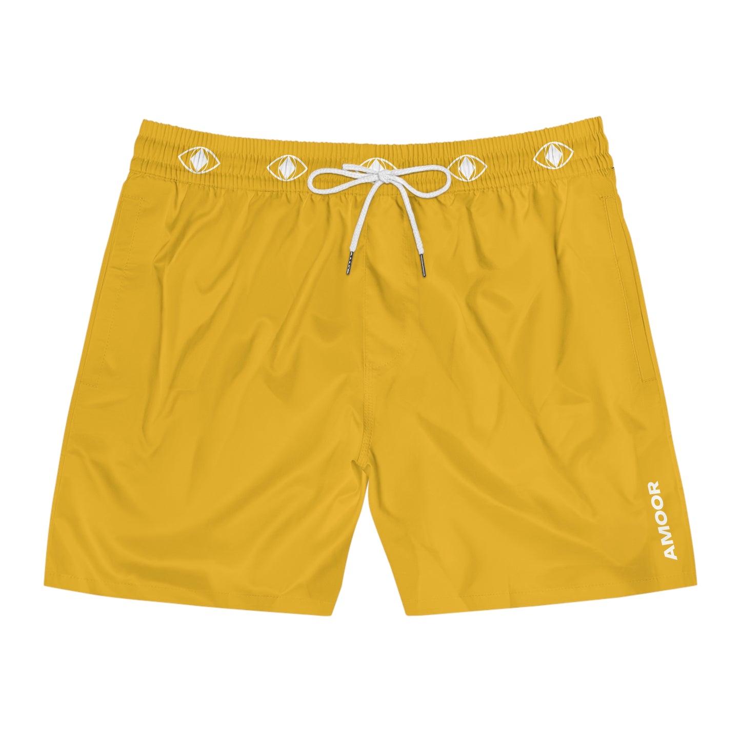 Costume da bagno giallo di media lunghezza da uomo "Metamoorphosis" - Perfetti per le giornate in spiaggia