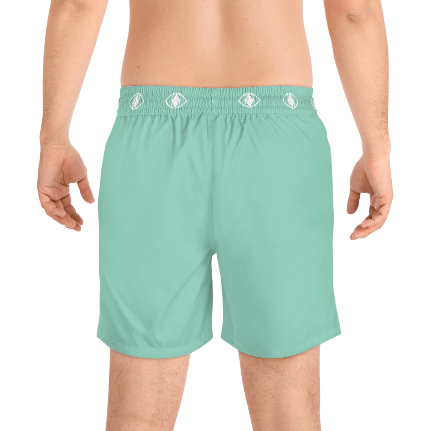 Costume da bagno color cielo di media lunghezza da uomo "Metamoorphosis" - Perfetti per le giornate in spiaggia