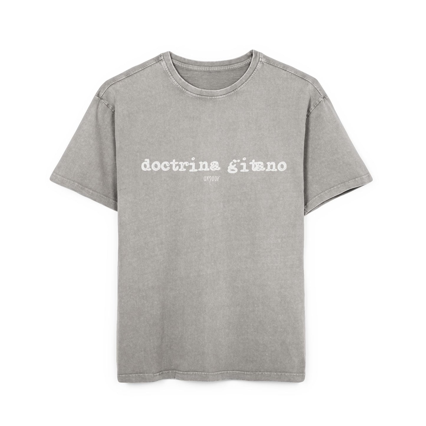 "Doctrina Gitano 8" Acid Washed Heavy Oversize Tee - Vintage Graphic T-Shirt for Casual Style