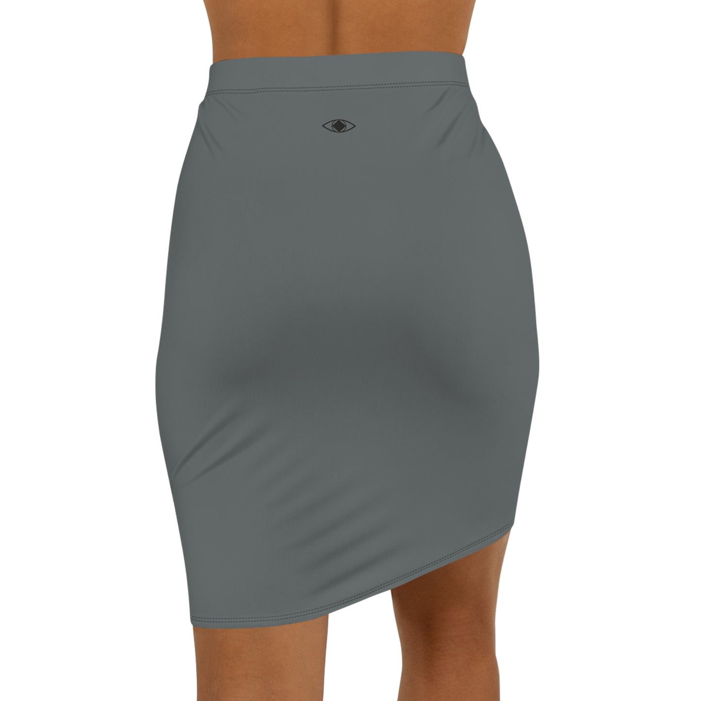 Sassy Classic Dark Grey Mid-Waist Pencil Skirt for Chic Styling "Metamoorphosis"