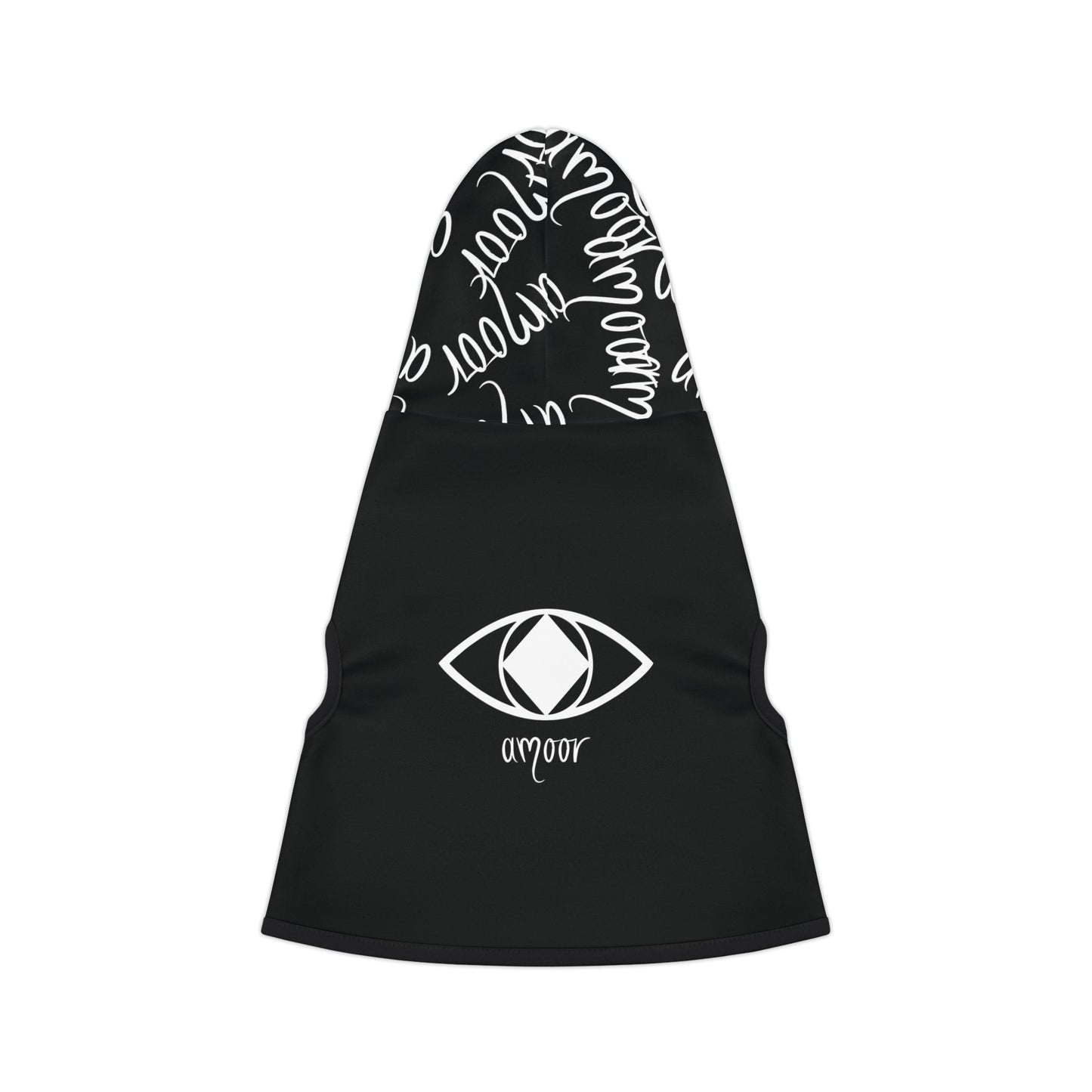 Stylish Black Pet Hoodie with "Metamoorphosis" Design - Cozy Dog Apparel for All Occasions