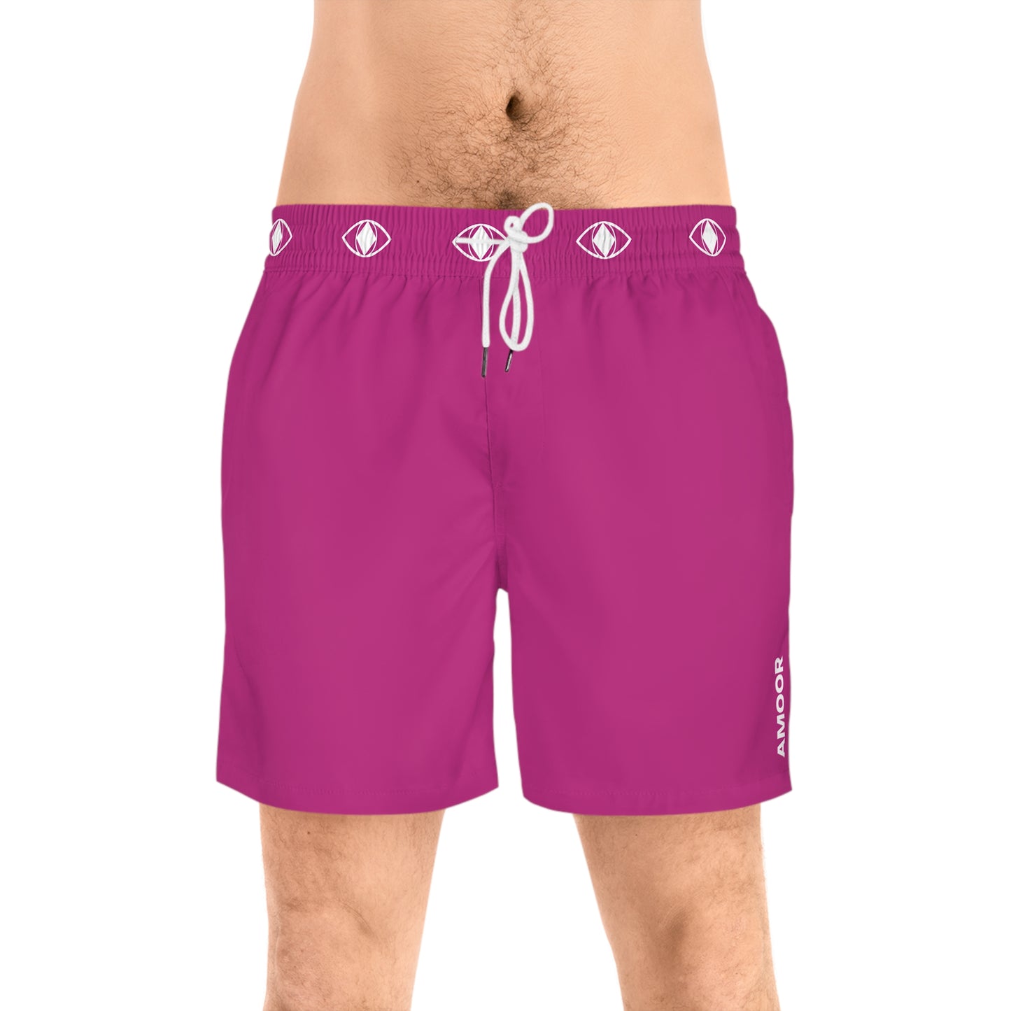 Costume da bagno prugna di media lunghezza da uomo "Metamoorphosis" - Perfetti per le giornate in spiaggia
