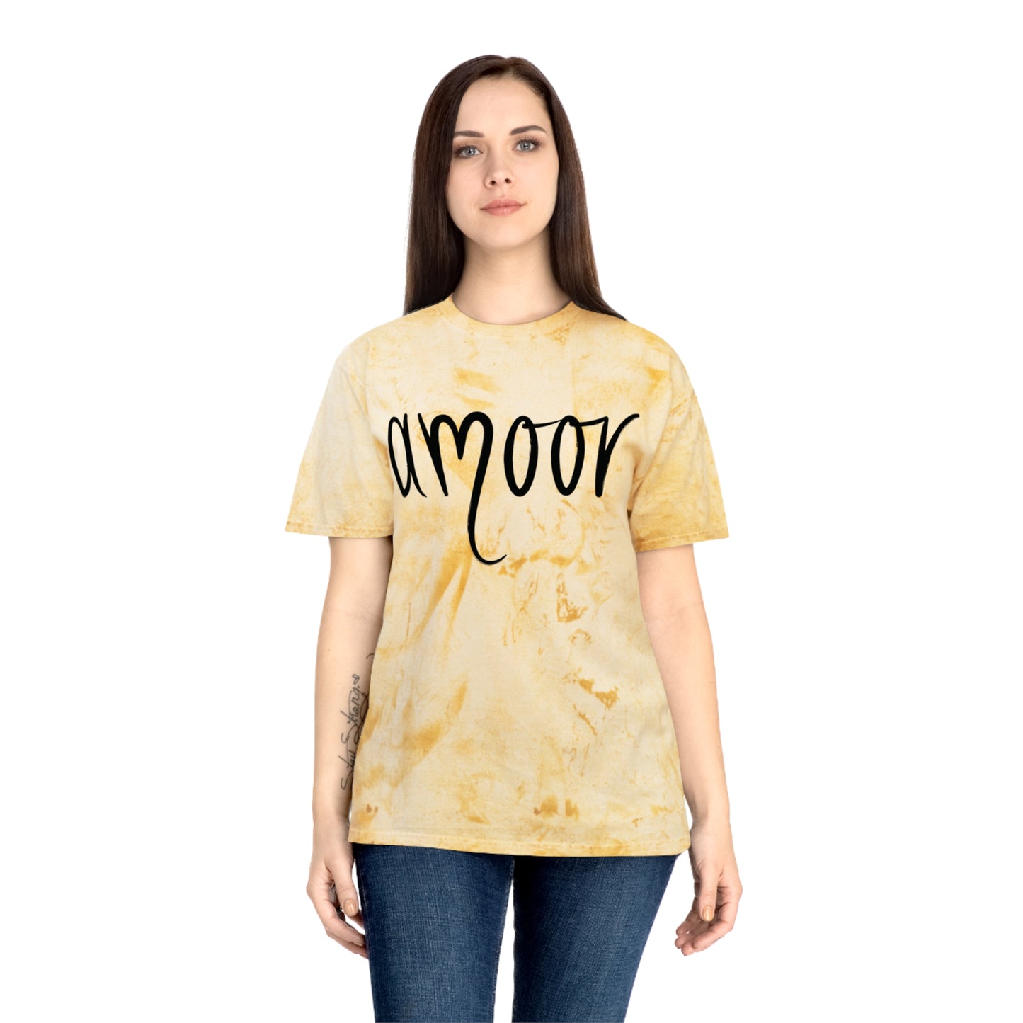 Maglietta unisex Color Blast in coffee tie dye - Design Amoor per vibrazioni casual