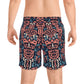 Costume da bagno blu di media lunghezza da uomo Aztechi "Amoor" - Perfetti per le giornate in spiaggia