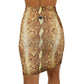 Sassy Classic Python "SNK" Mid-Waist Pencil Skirt for Chic Styling