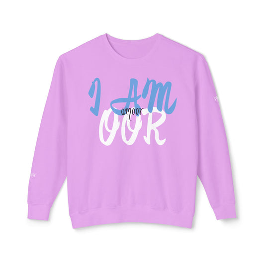 I AM OOR Unisex Bubble Rose Lightweight Crewneck Sweatshirt – Cozy and Stylish for Everyday Wear