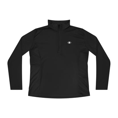 Stylish Ladies Quarter-Zip Pullover for Active Living with ‘Metamoorphosis’ logo