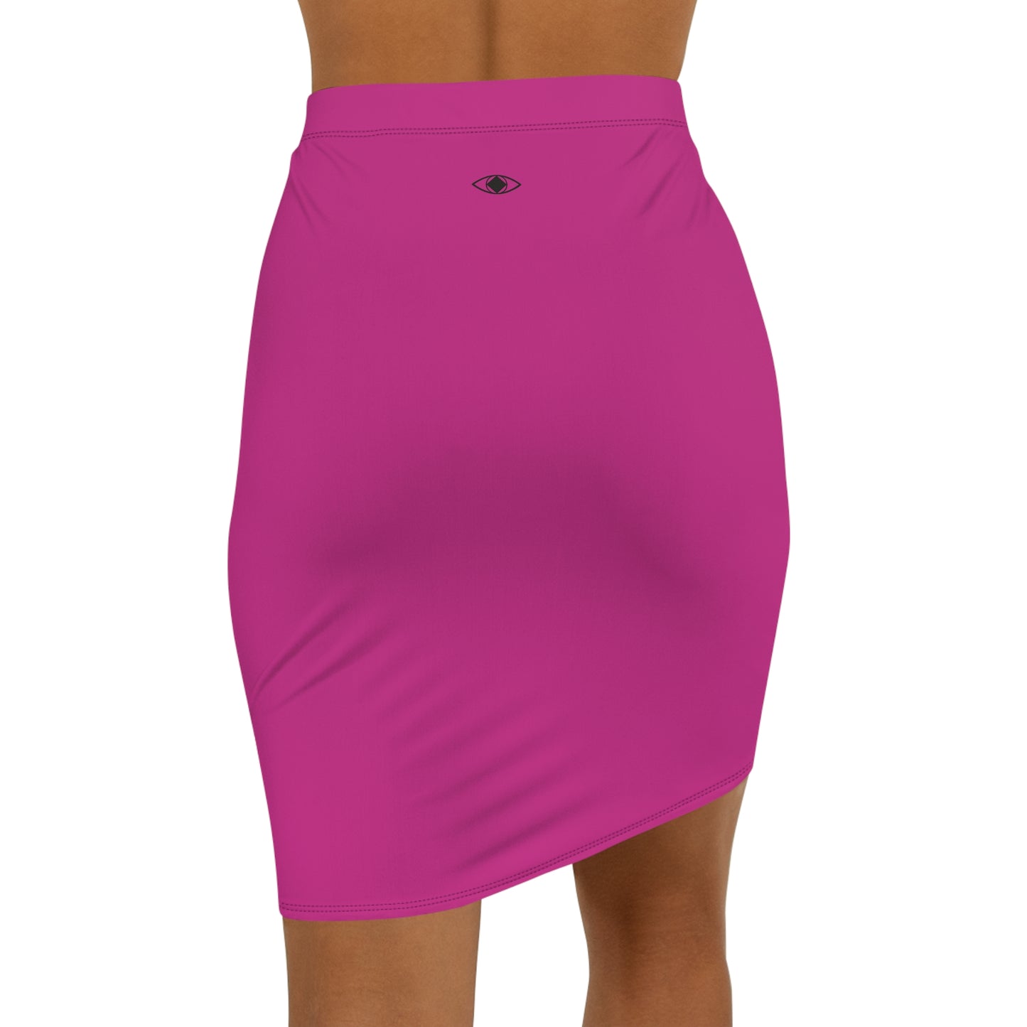 Sassy Classic Fluo Pink Mid-Waist Pencil Skirt for Chic Styling "Metamoorphosis"