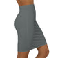 Sassy Classic Dark Grey Mid-Waist Pencil Skirt for Chic Styling "Metamoorphosis"