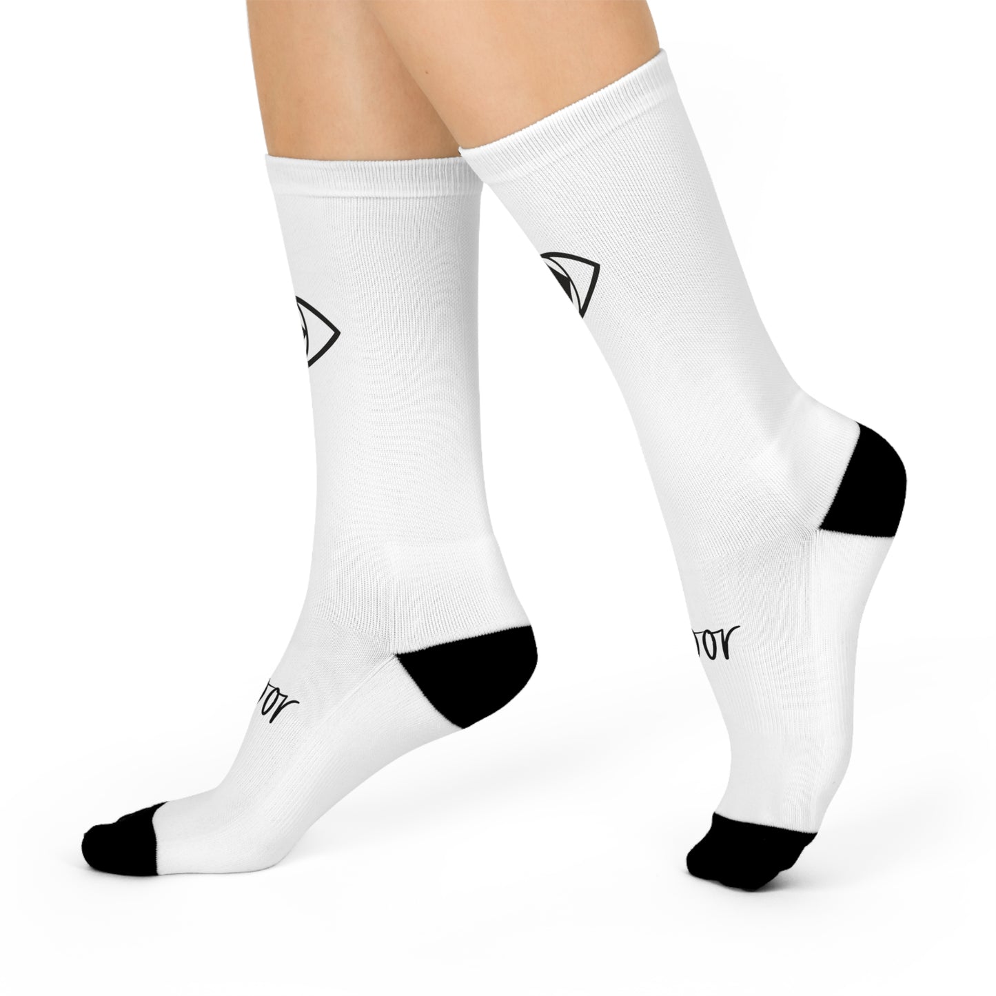 Stylish Cushioned Crew Socks with "Metamoorphosis" logo - Comfortable Footwear for Everyday Use