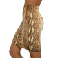 Sassy Classic Python "SNK" Mid-Waist Pencil Skirt for Chic Styling