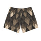 Stylish men's elasticated beach shorts ‘SNK’ brown weave