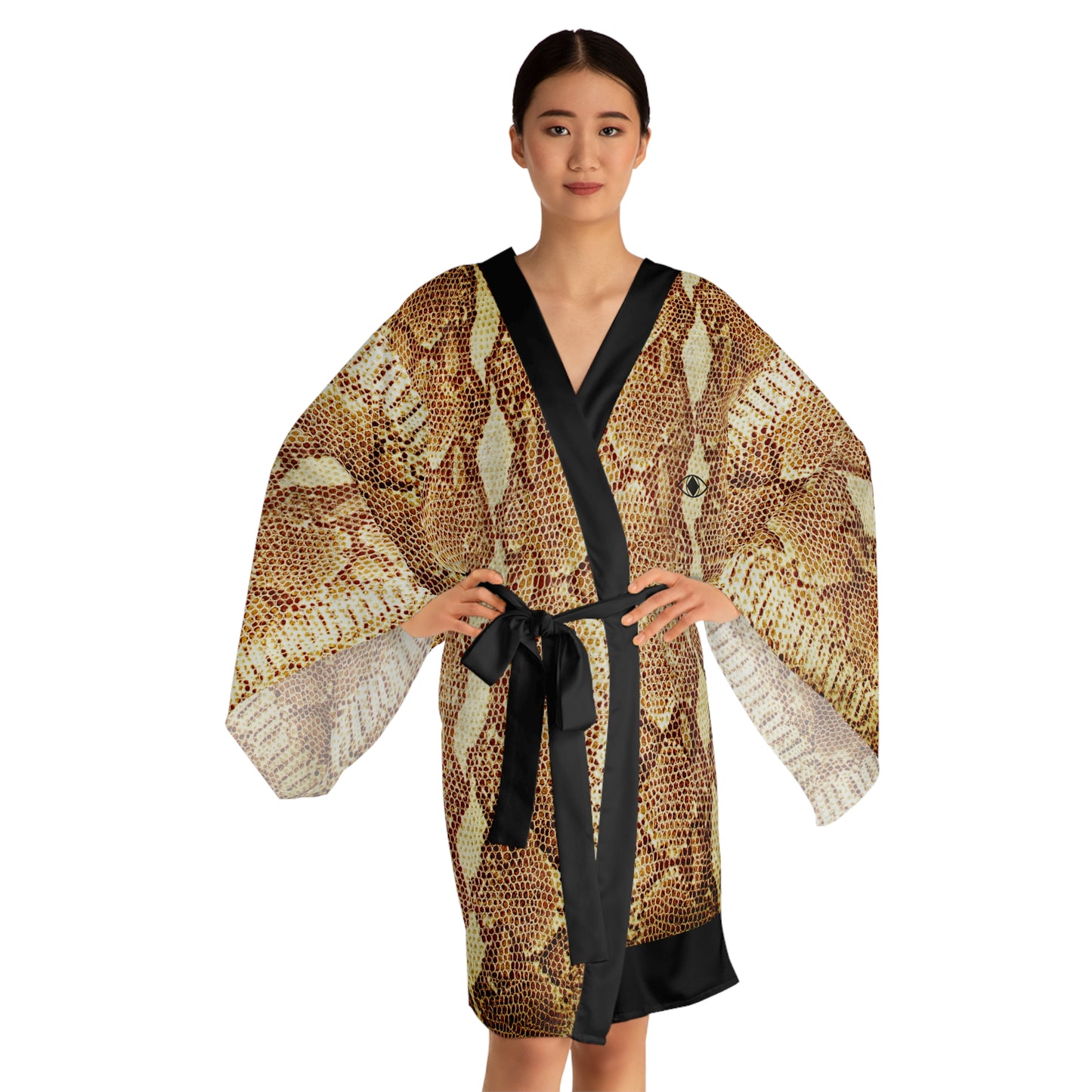 Elegante Kimono vetstaglia a manica lunga in pitone classico “Metamoorposis” per il relax e la moda