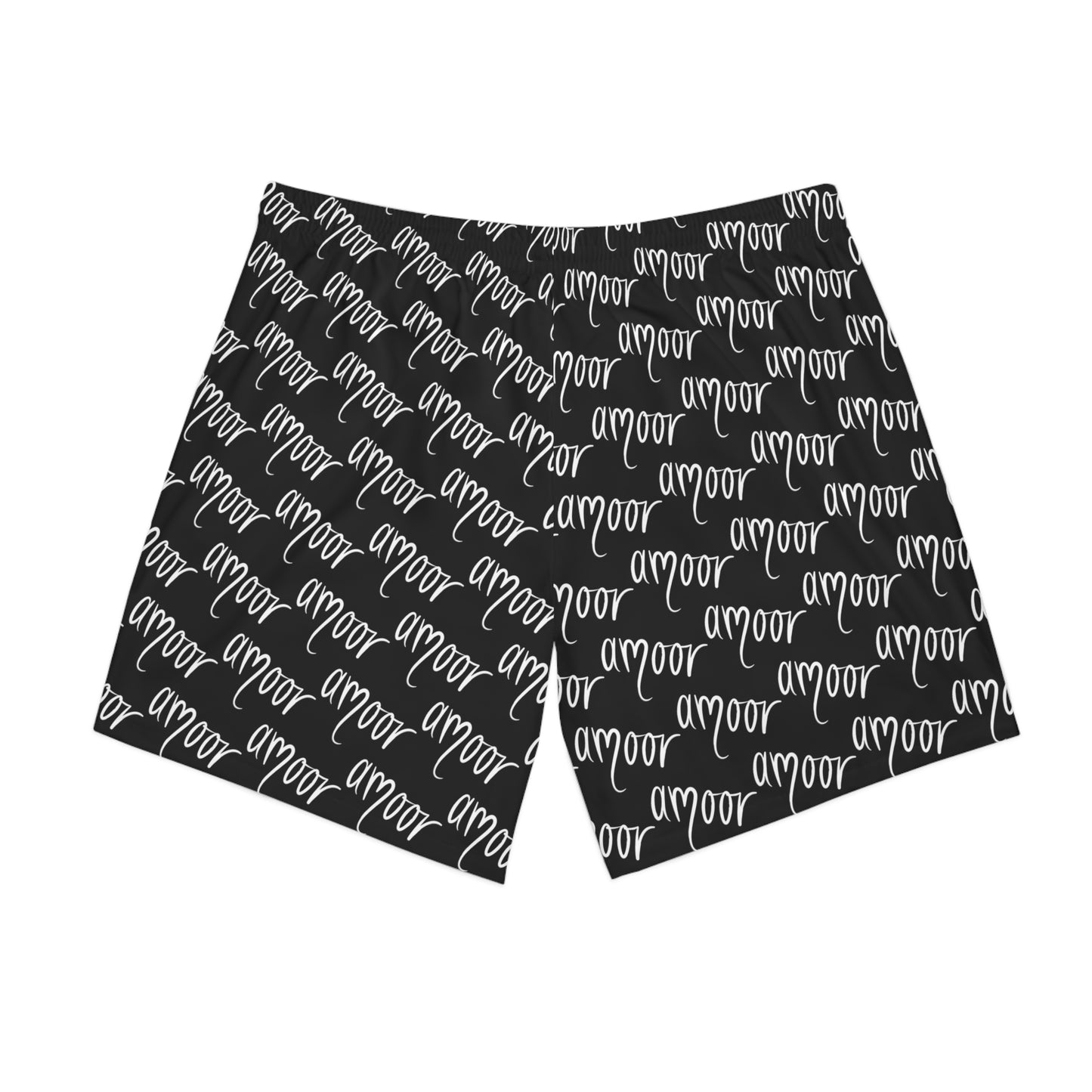 Stylish Elastic Beach Shorts for Men "AMR" black weave