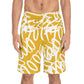 Costume da bagno Multi Big logo Amoor da uomo giallo e bianco