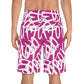 "AMR" Men's Board Shorts fluo pink & white