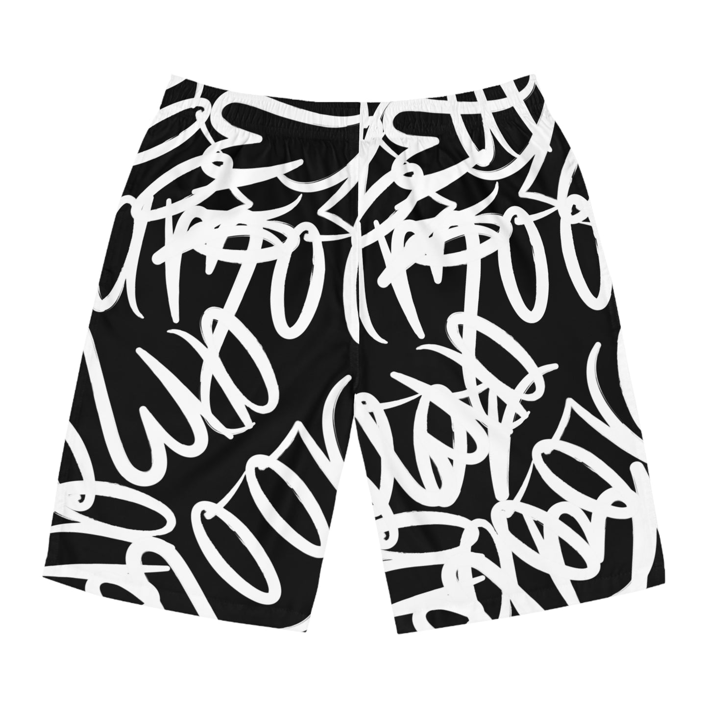 " AMR" Men's Board Shorts black & white