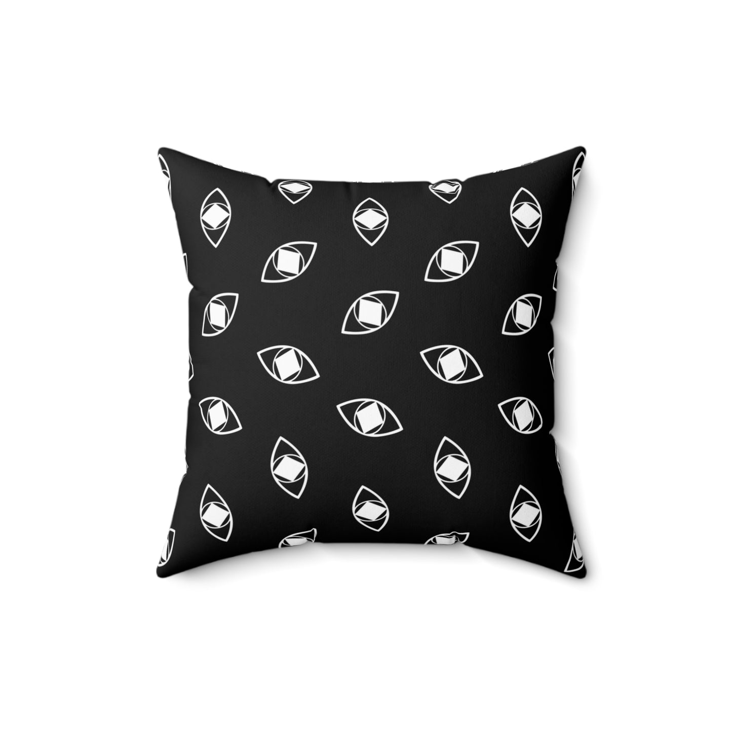 Modern "Metamoorphosis" Square Pillow - Black and White Accent Cushion