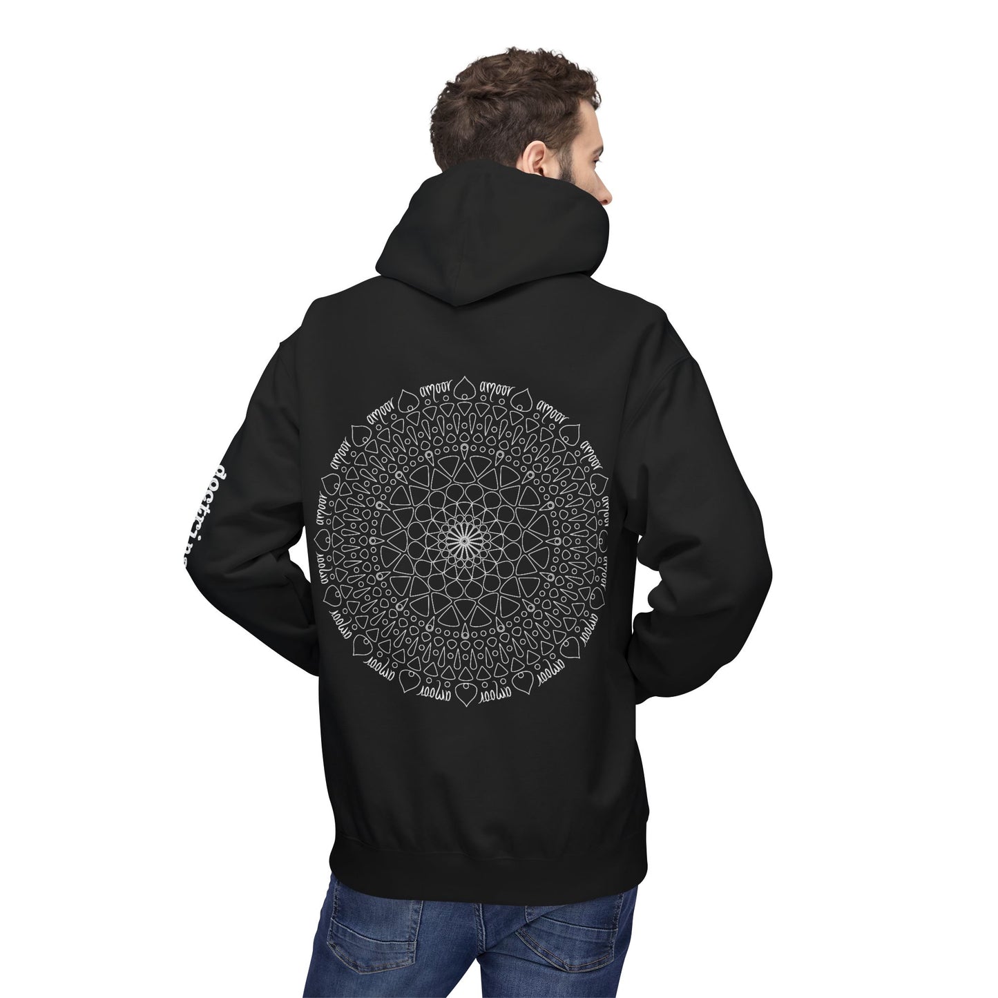 Amoor's Mandala Unisex Fleece Hoodie - Soft & Cozy for Everyday Wear