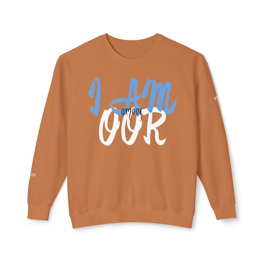 I AM OOR Unisex peach Lightweight Crewneck Sweatshirt – Cozy and Stylish for Everyday Wear