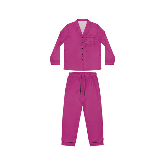 Women's Satin Pajamas Classic Fluo Pink "Metamoorphosis"