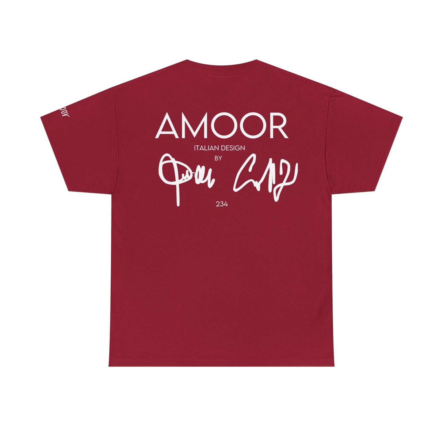 Red Cultural Expression Unisex Heavy Cotton Tee with sign of Amoor's designer