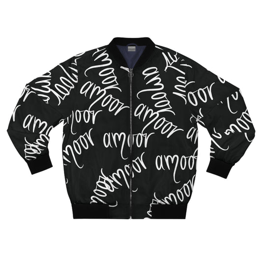 Men's Bomber Jacket - Stylish Casual Outerwear with "AMR" logo