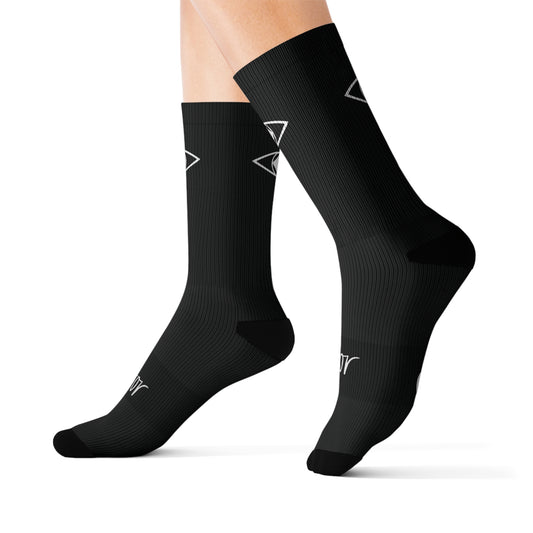 Socks "Metamoorphosis" - Stylish Black Design with Unique Symbols for Everyday Comfort