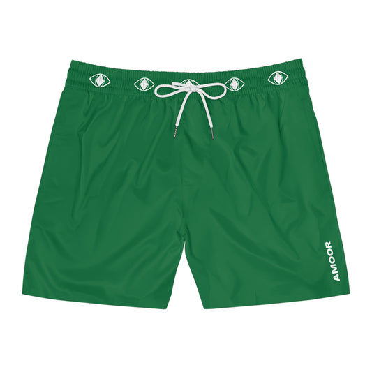 Costume da bagno verde smeraldo di media lunghezza da uomo "Metamoorphosis" - Perfetti per le giornate in spiaggia