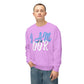 I AM OOR Unisex Bubble Rose Lightweight Crewneck Sweatshirt – Cozy and Stylish for Everyday Wear