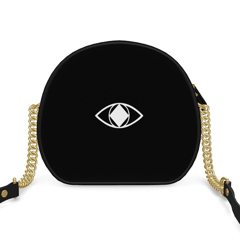 Black women's round box bag ‘Metamorphosis’ design