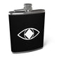 Leather Black Wrapped Hip Flask "Metamoorphosis"