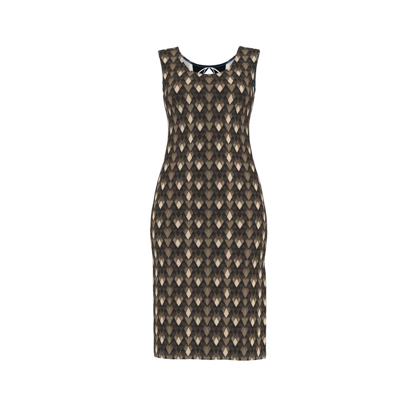 Vestito tubino elegante "SNK" donna marrone