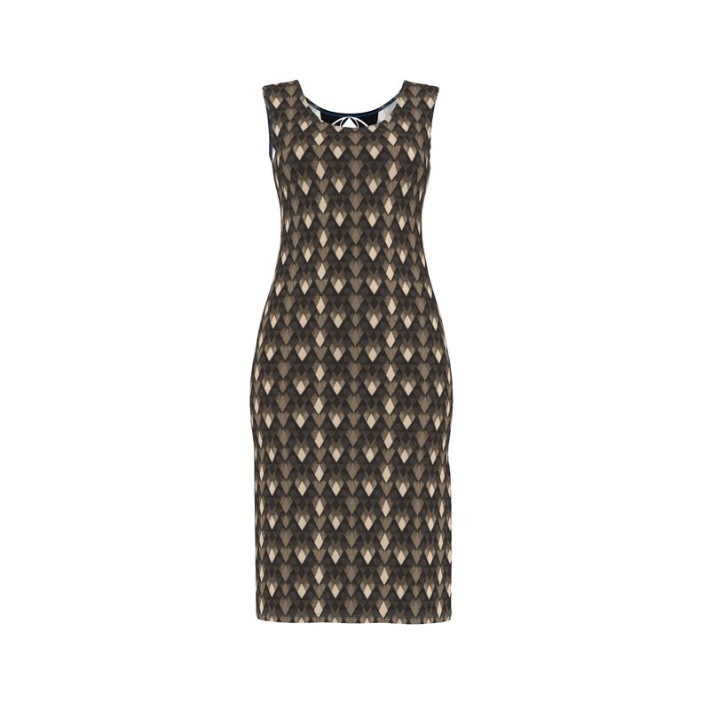 Vestito tubino elegante "SNK" donna marrone