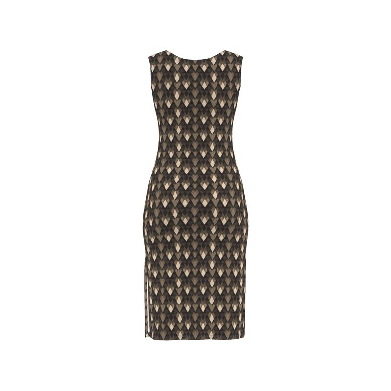 Vestito tubino elegante "SNK" donna marrone