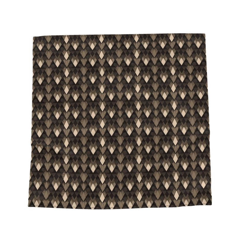 Bandana Unisex "SNK" raso di seta marrone