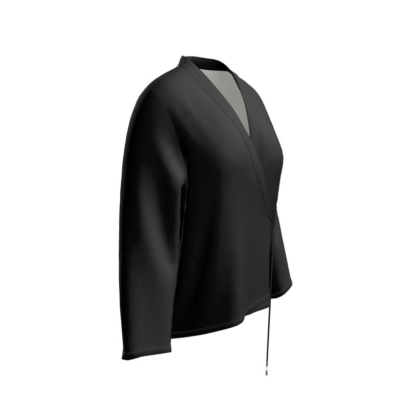 Blazer nero avvolgente “Metamoorphosis"