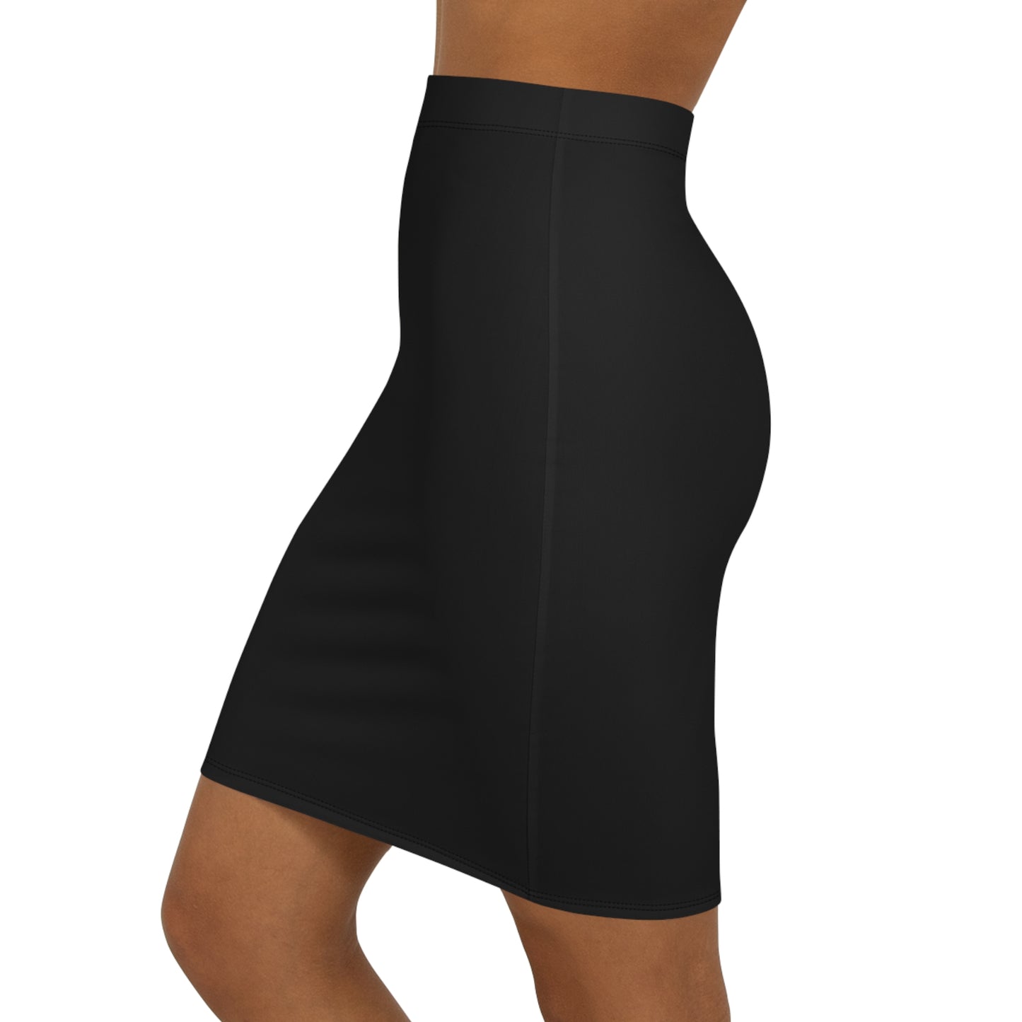 Sassy Classic Black Mid-Waist Pencil Skirt for Chic Styling "Metamoorphosis"