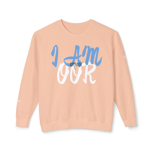 I AM OOR Unisex Rose Lightweight Crewneck Sweatshirt – Cozy and Stylish for Everyday Wear