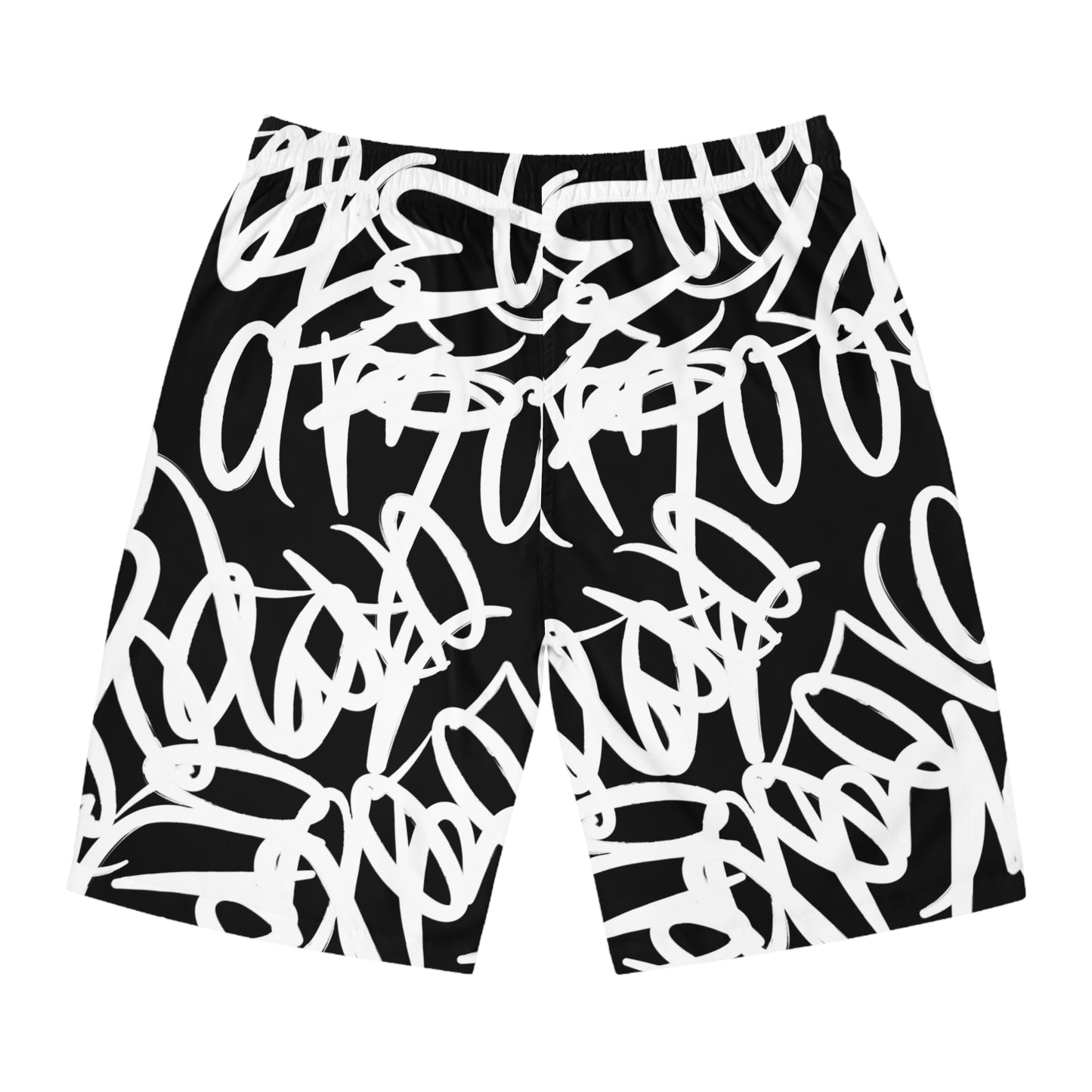 " AMR" Men's Board Shorts black & white