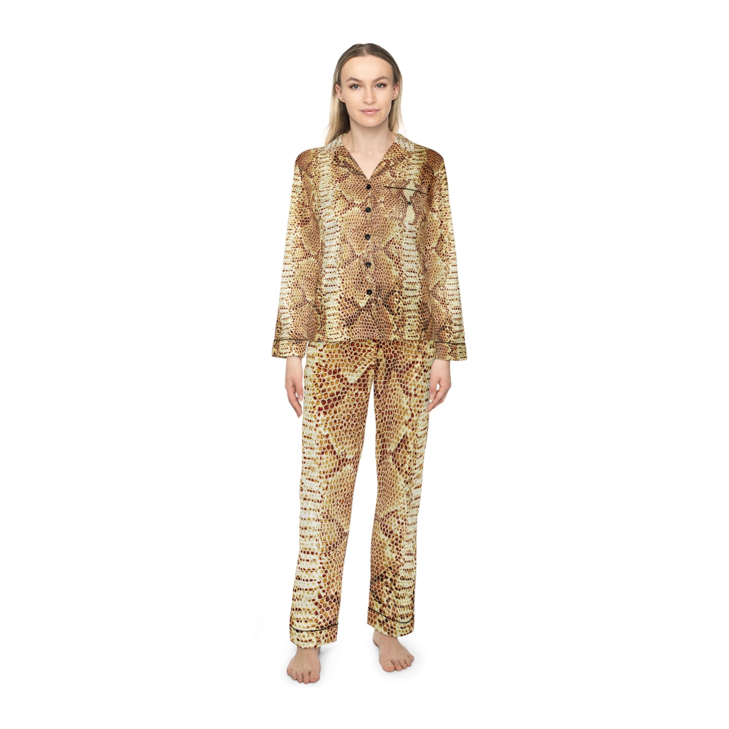 Women's Satin Pajamas Classic Python "SNK"