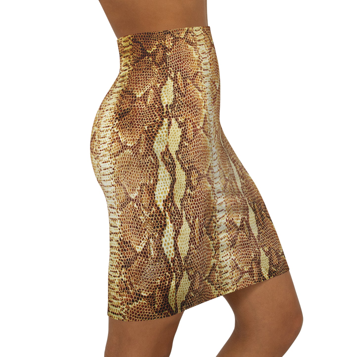 Sassy Classic Python "SNK" Mid-Waist Pencil Skirt for Chic Styling