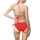 Women's bikini swimming costume Design ‘Metamoorphosis’ red and gold