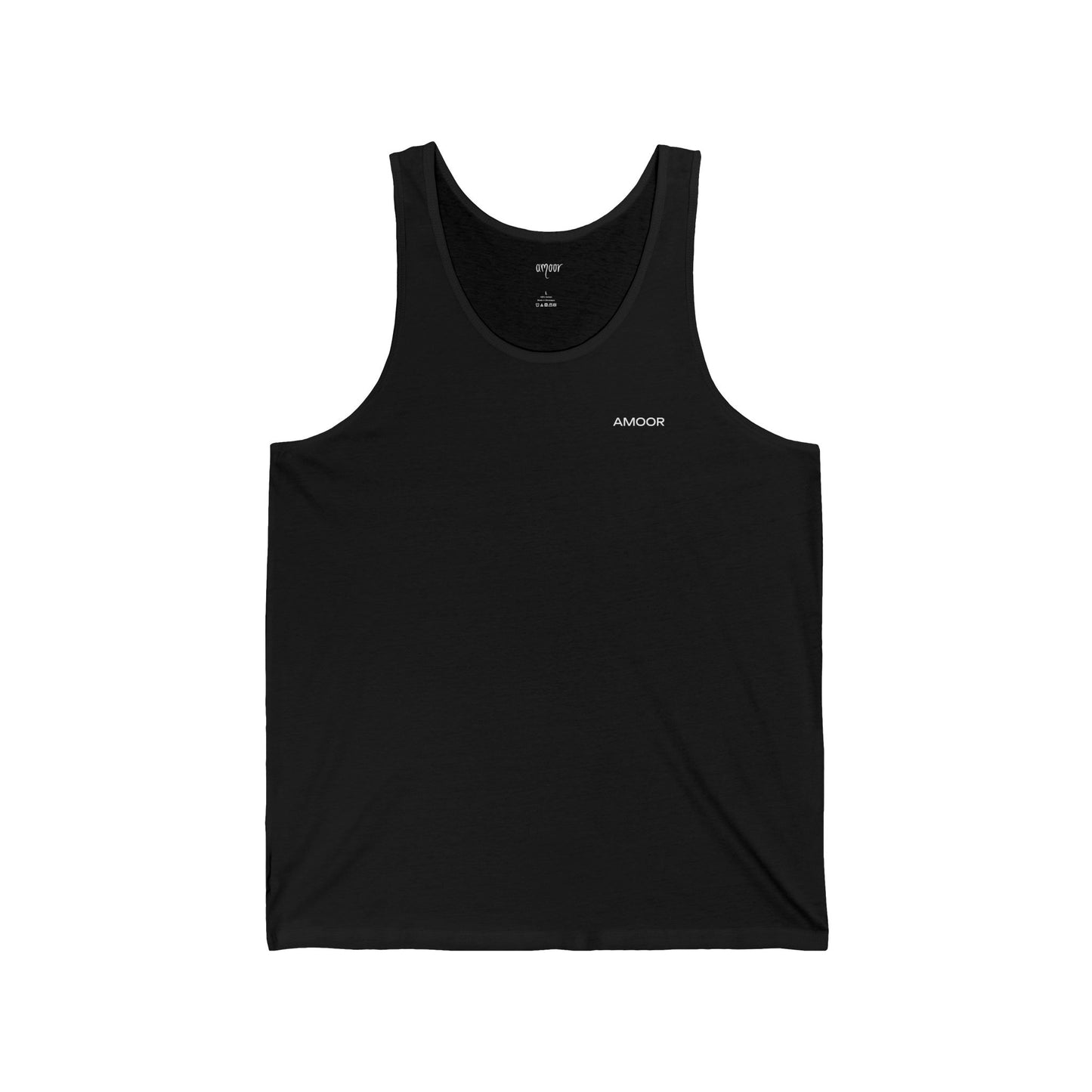 Unisex Amoor Black Jersey Tank