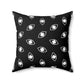 Modern "Metamoorphosis" Square Pillow - Black and White Accent Cushion